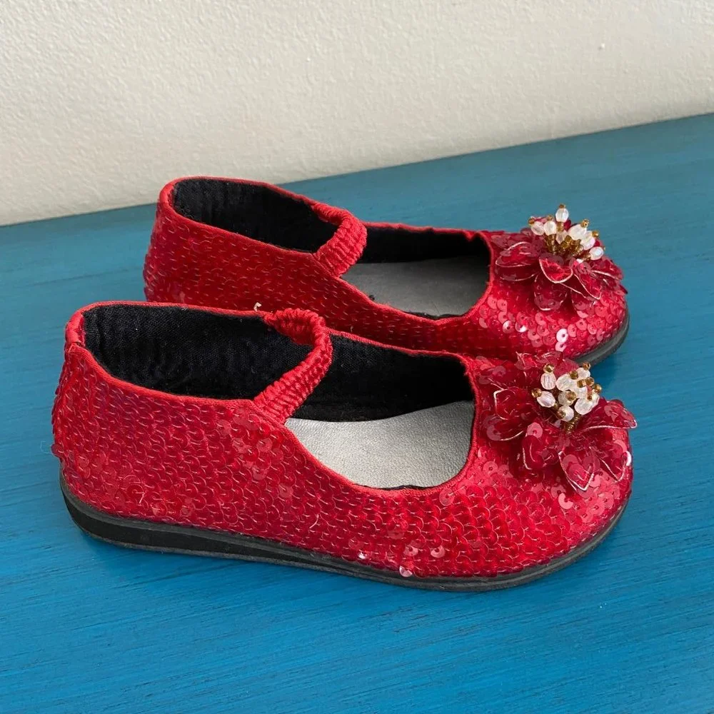 NEW Coastal Projections 7 Toddler Girls Red Dorothy‎ Shoes Holiday Christmas